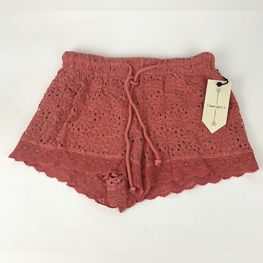 Banjara Orange Lace Shorts NWT